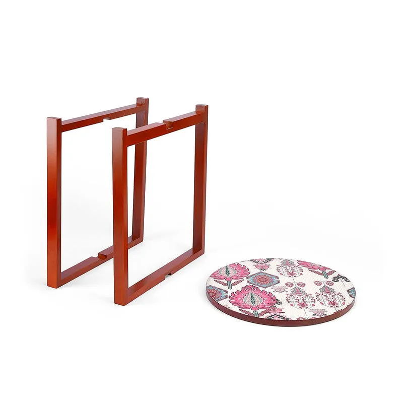 India Circus Wood Mystifying Round Side Table media 7