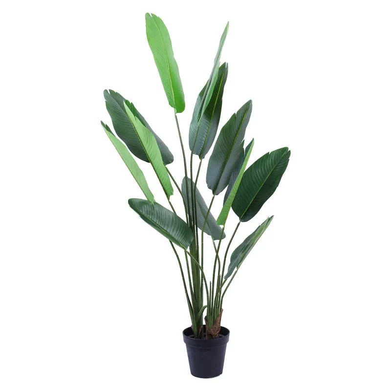 Artificial Banana Tree With Black Plastic Pot - 5.9 Feet media 3