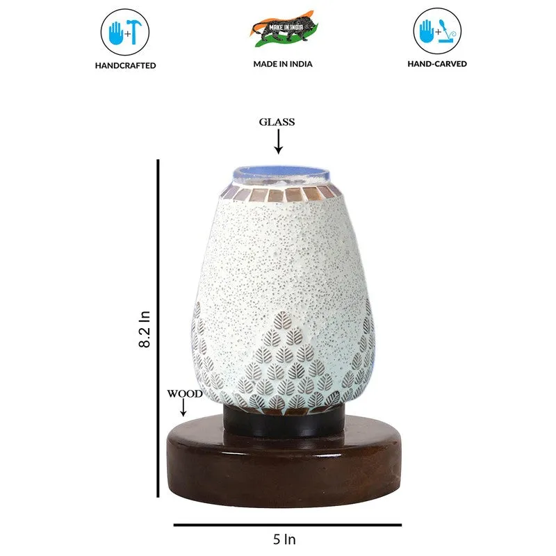 Auralirae Glass Table Lamp With Wooden Base media 8