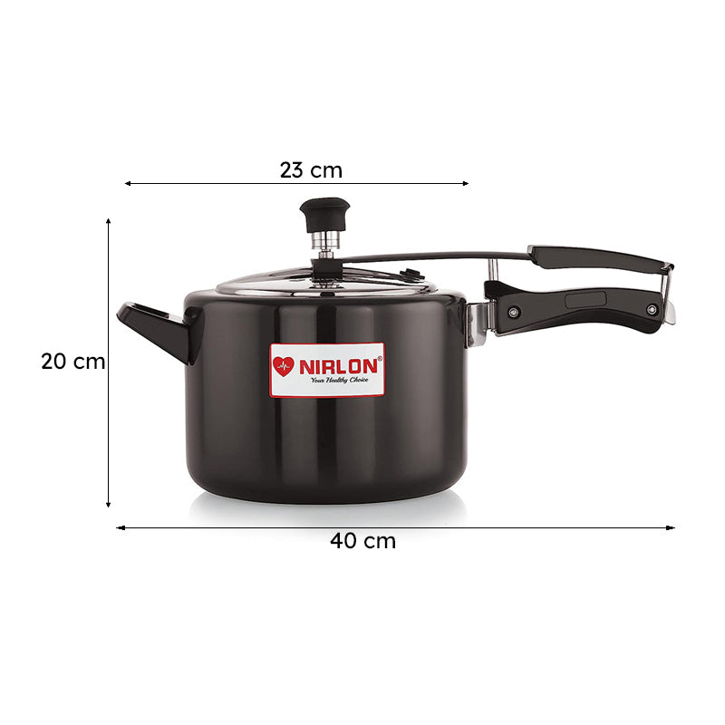 Nirlon Hard Anodized Pressure Cooker - 5000 mL/ 9 Inches media 8