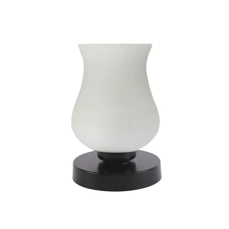 Astris Glass Wooden Table Lamp - White media 4