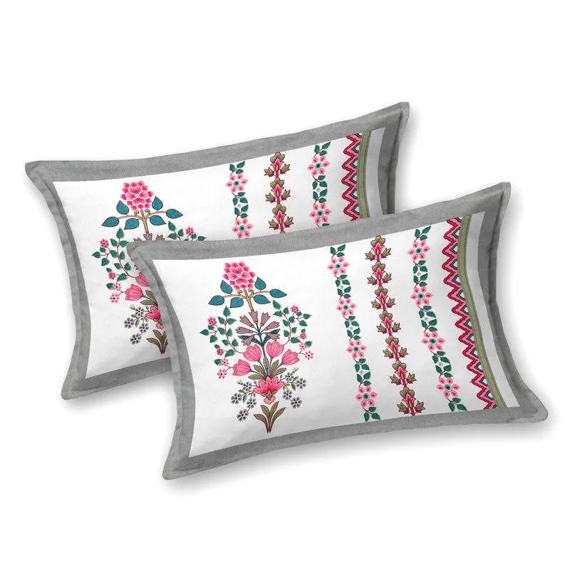 Royal Calm Cotton Bedsheet (Pink,Blue,White) - 120 TC media 3