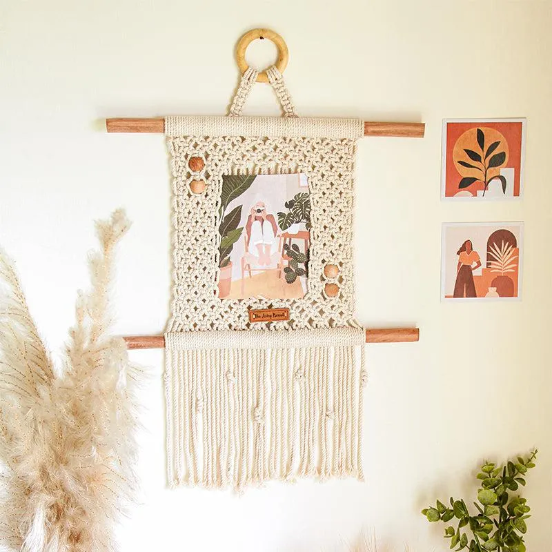 Nyles Boho Handcrafted Macrame Photo Frame media 1