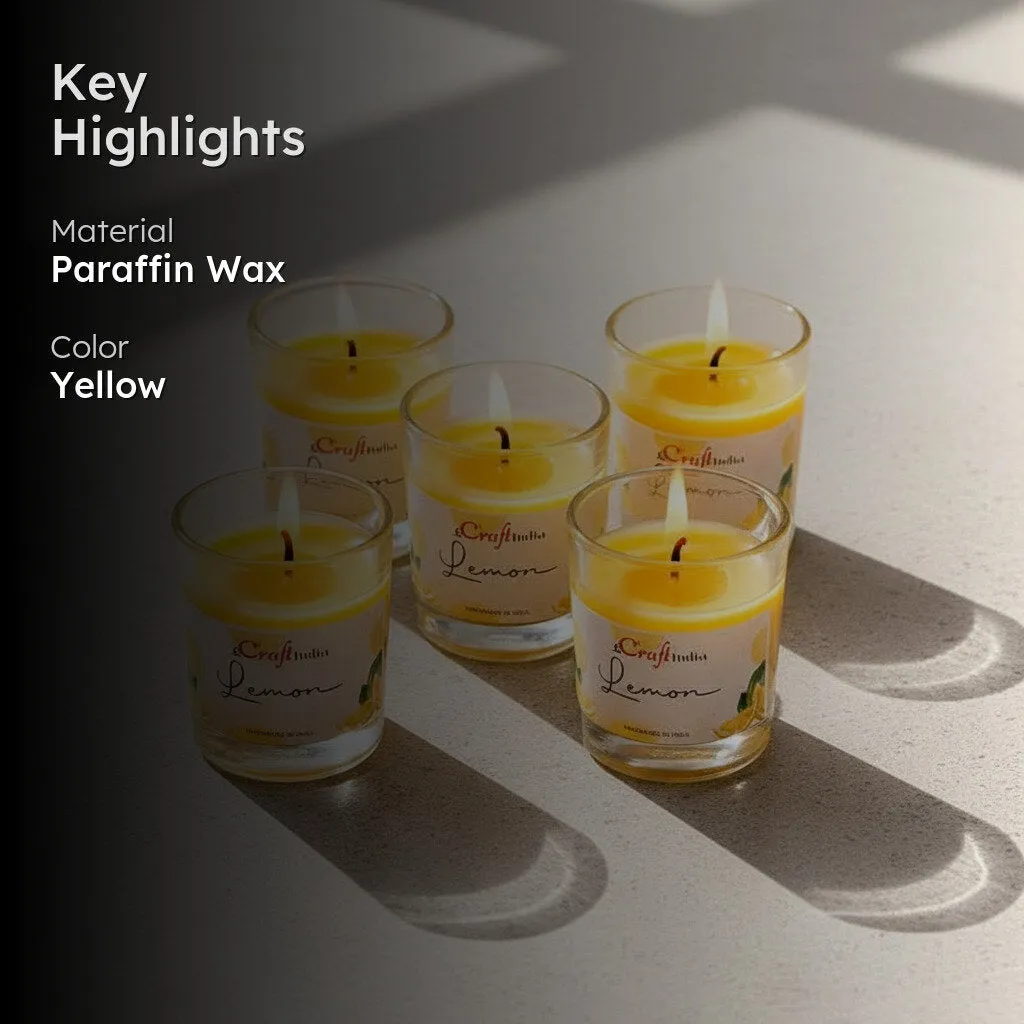 Seema Lemon Scented Candle - Set Of Five media 2
