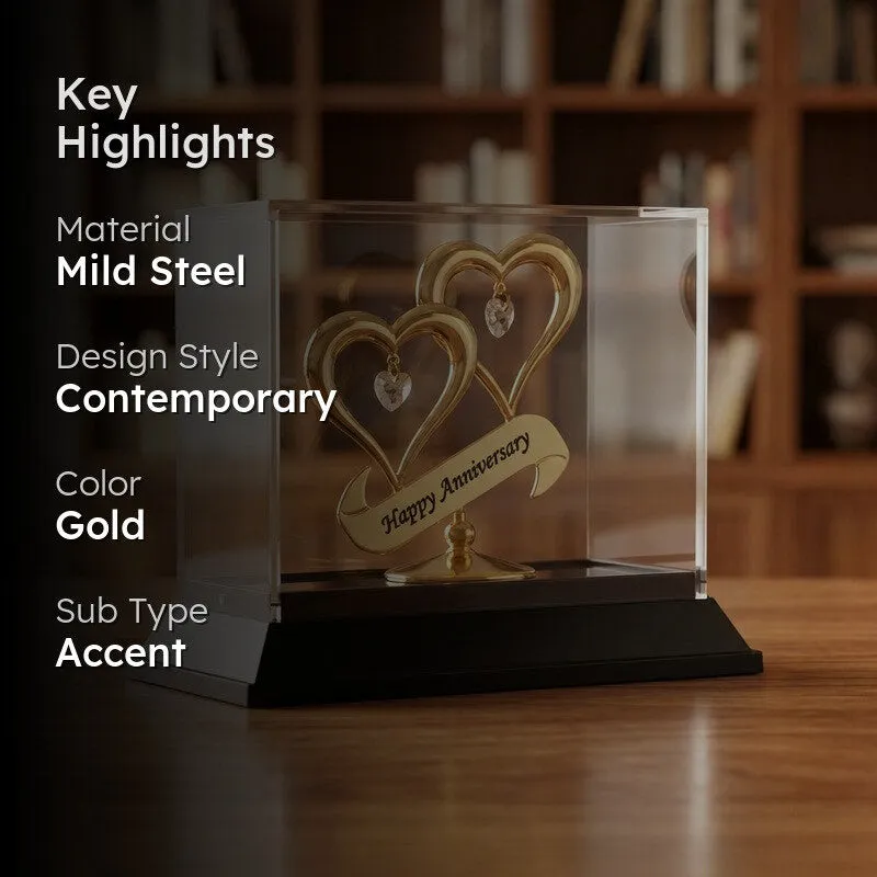 Together Forever 24K Gold Plated Mild Steel Showpiece media 2