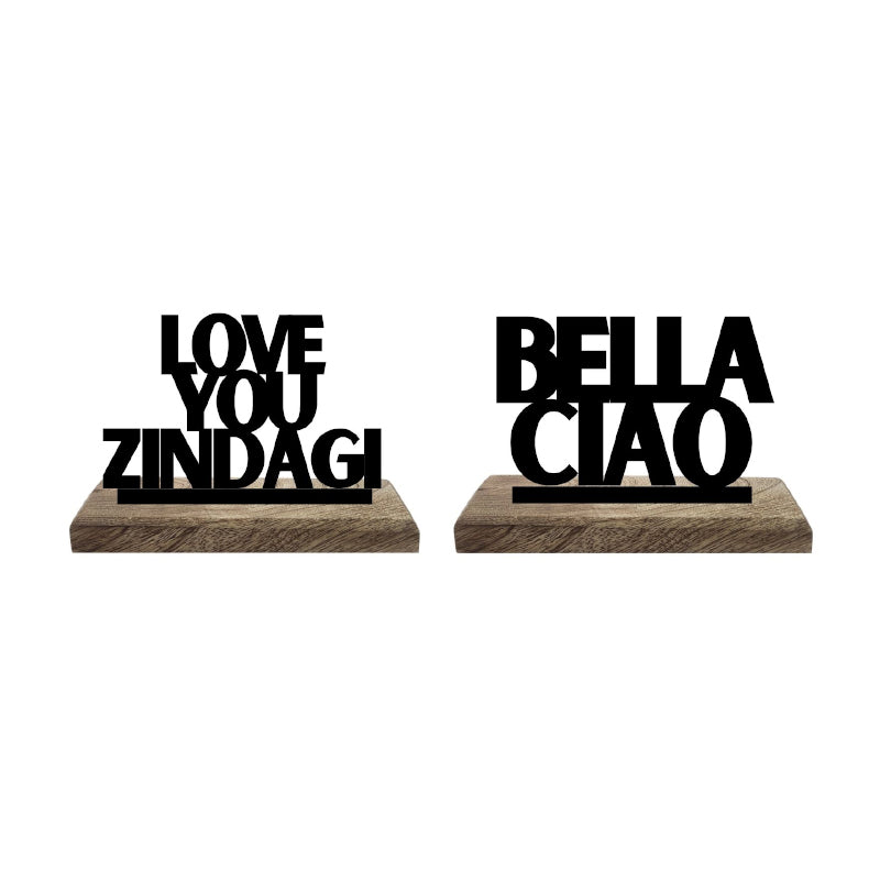 Love & Rebellion Typography Showpiece - Set Of Two media 6