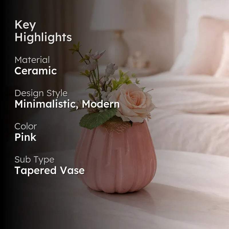 Quirky Pottery Vase - Pink media 2
