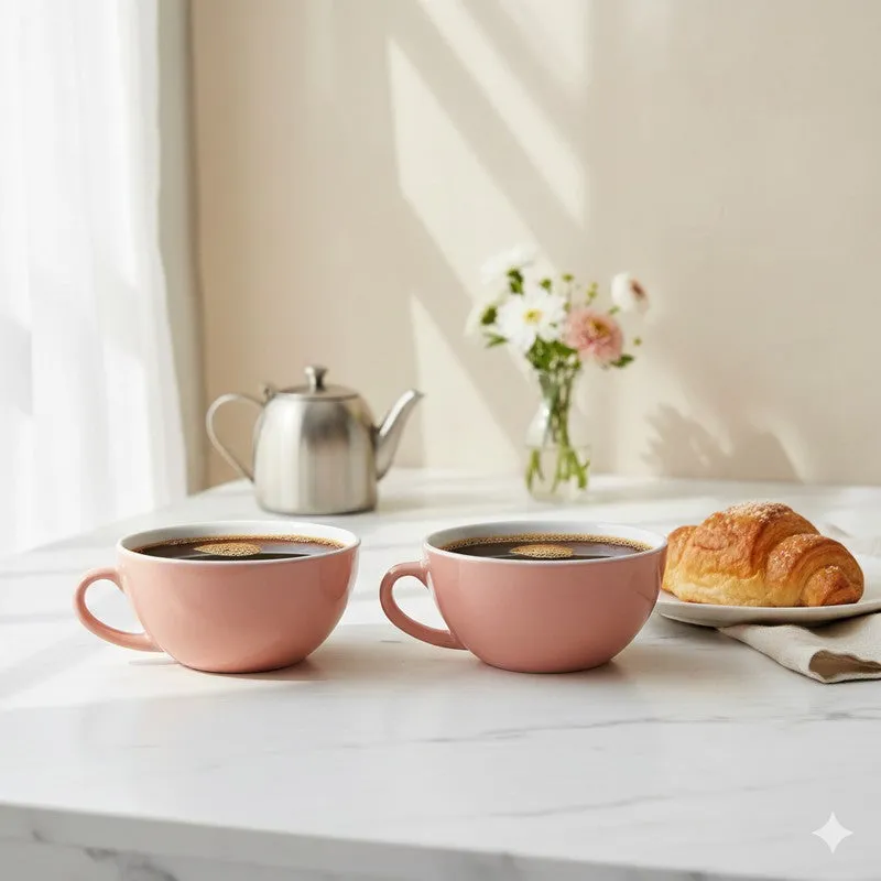 Latte Ceramic Tea Cup (240 mL Each) - Set Of Two media 1