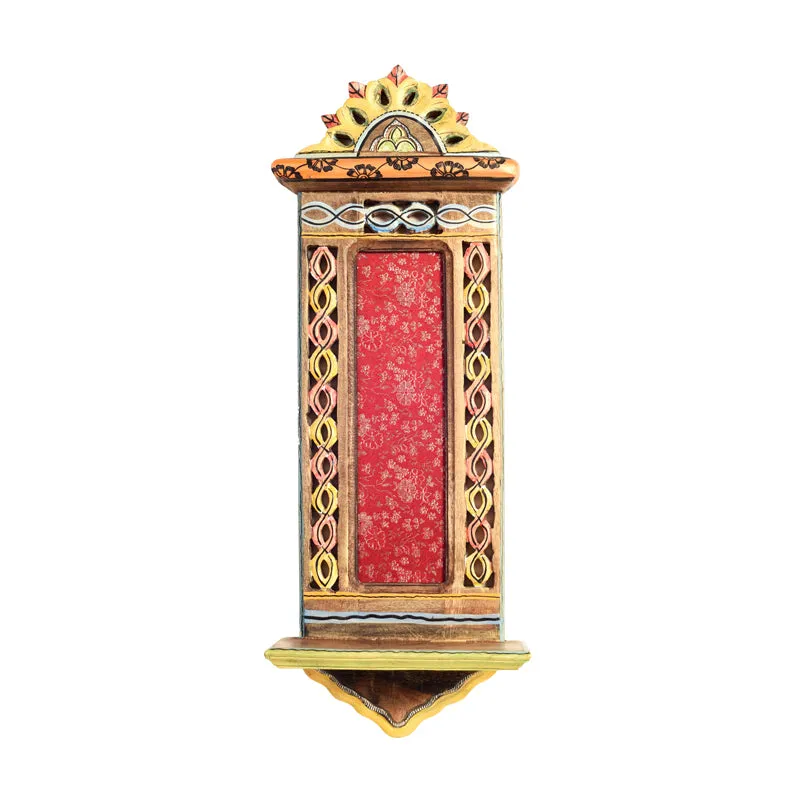 Jharokha Vintage Handcrafted Wooden Wall Accent media 4