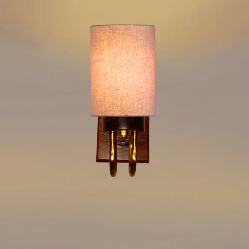 Gilded Arch Cotton Wall Lamp - White media 5