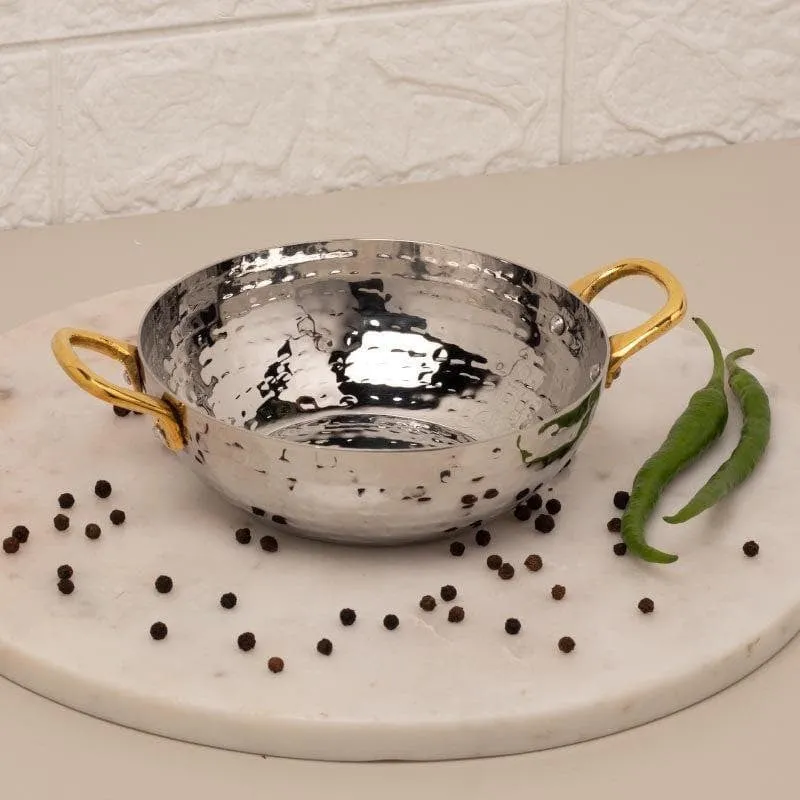 Vintage Allure Hammered Kadhai Serving Pot - 800 ML media 3