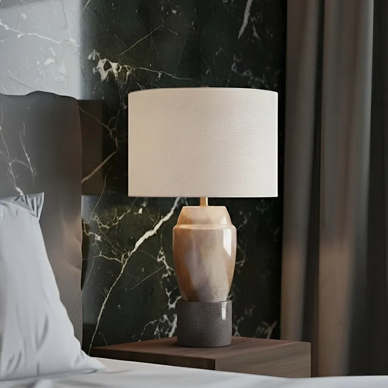 AarviDecor Keaton Decorative Fabric Table Lamp - White media 3