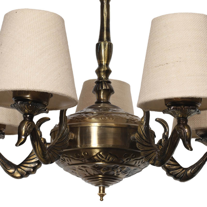 Blissful Conical Golden Antique Ceiling Lamp media 3