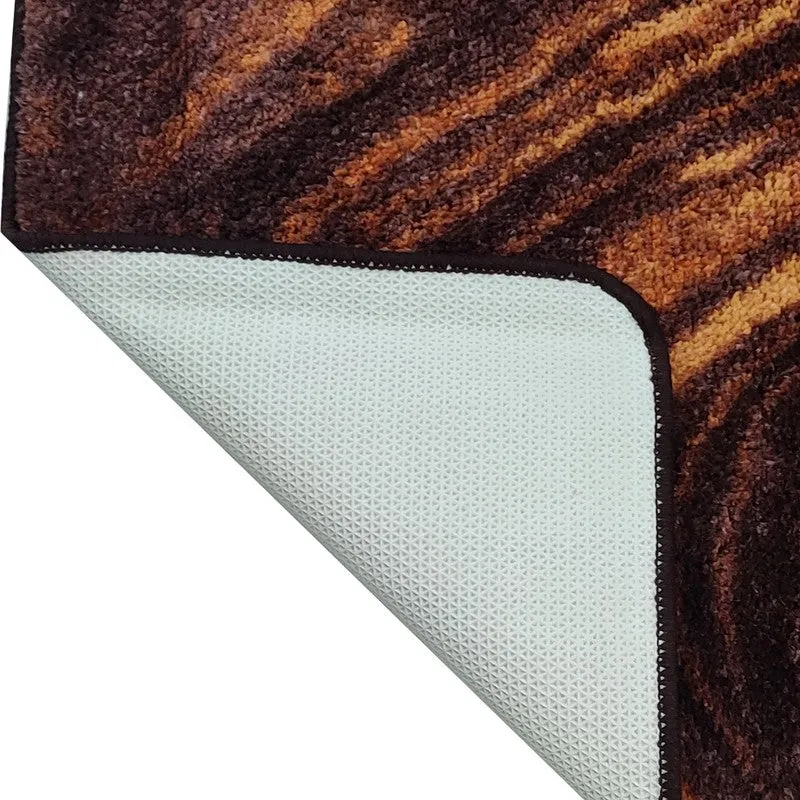 Meyric Abstract Micro Fiber Area Rug - Brown media 6