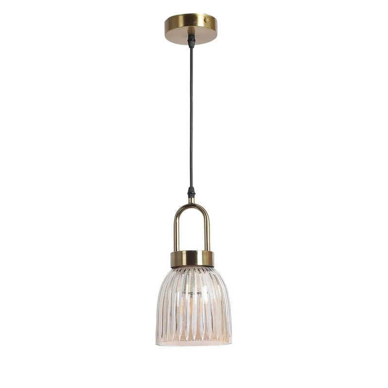 Auric Ribbed Glass Ceiling Lamp media 5