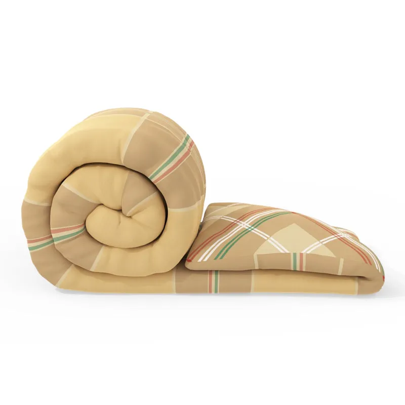 Nautica Plaid Reversible Comforter (Sand) - 130 GSM media 5