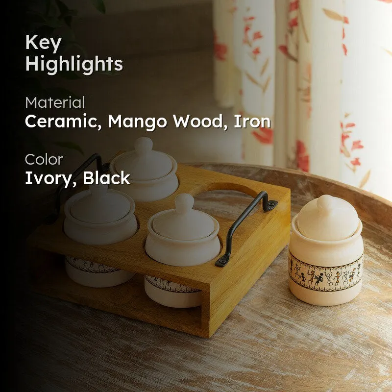 Creamora Ceramic Jar Set - Five Piece Set media 2