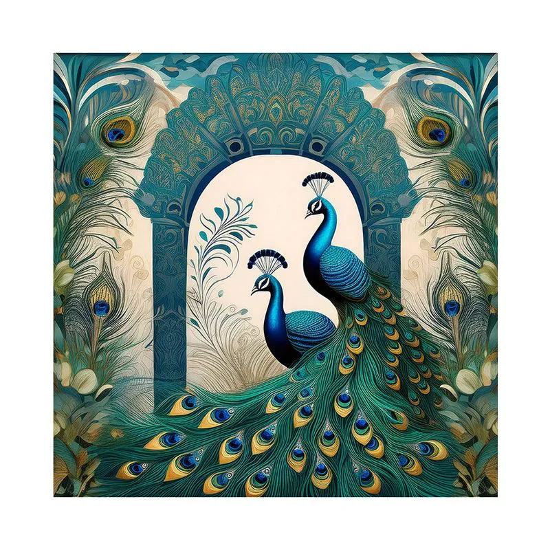 Archways Peacocks Poly Canvas Wall Painting media 5