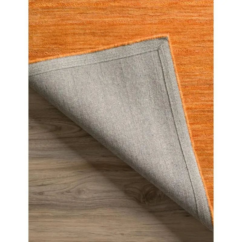 Aylin Hand Woven Wool Rug - Orange media 4