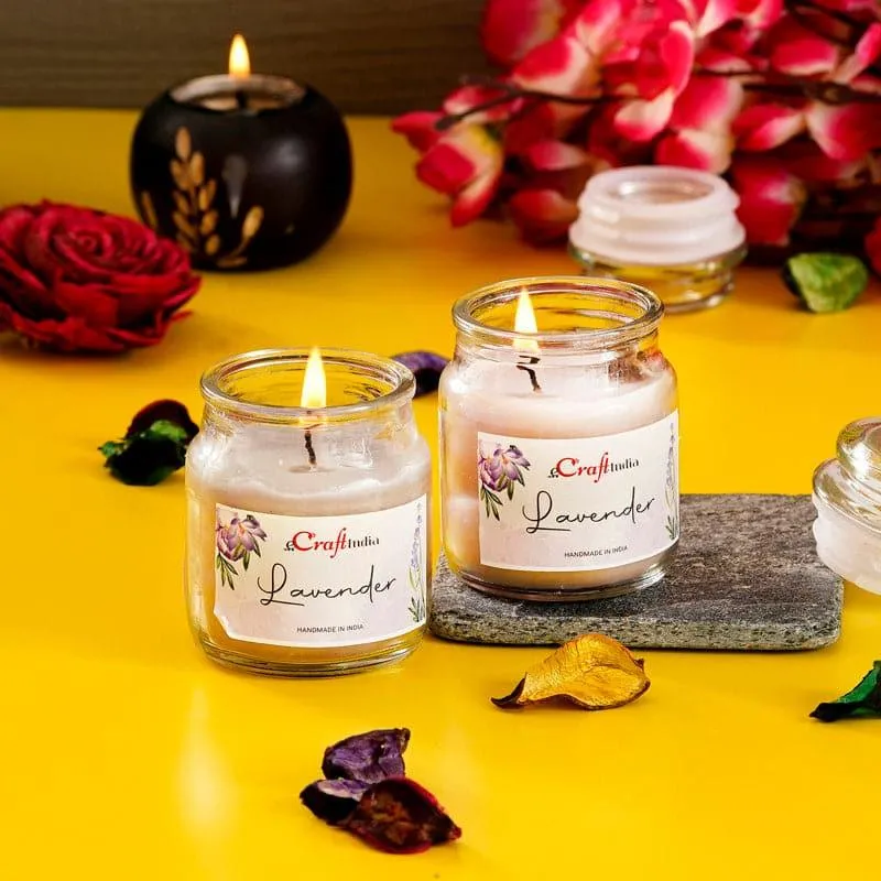 Nithya Lavender Scented Jar Candle - Set Of Two media 3