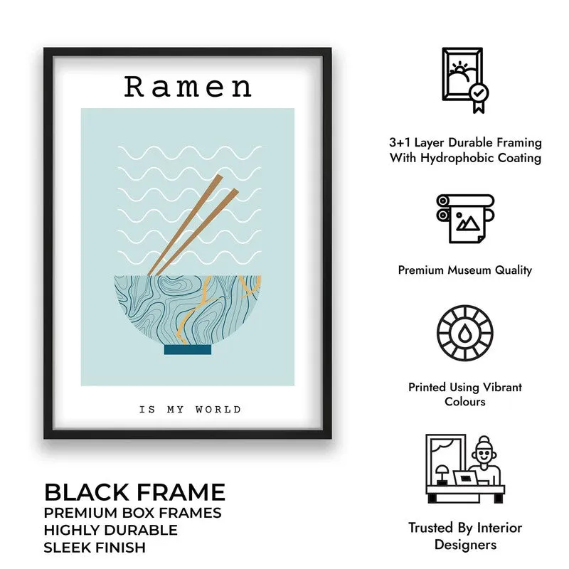 RamenBlue Archival Canvas Wall Art - Black media 10