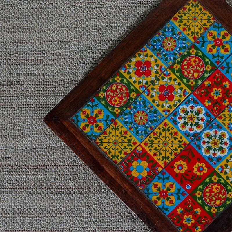 Visara Ethnic Mango Wood Stool media 5