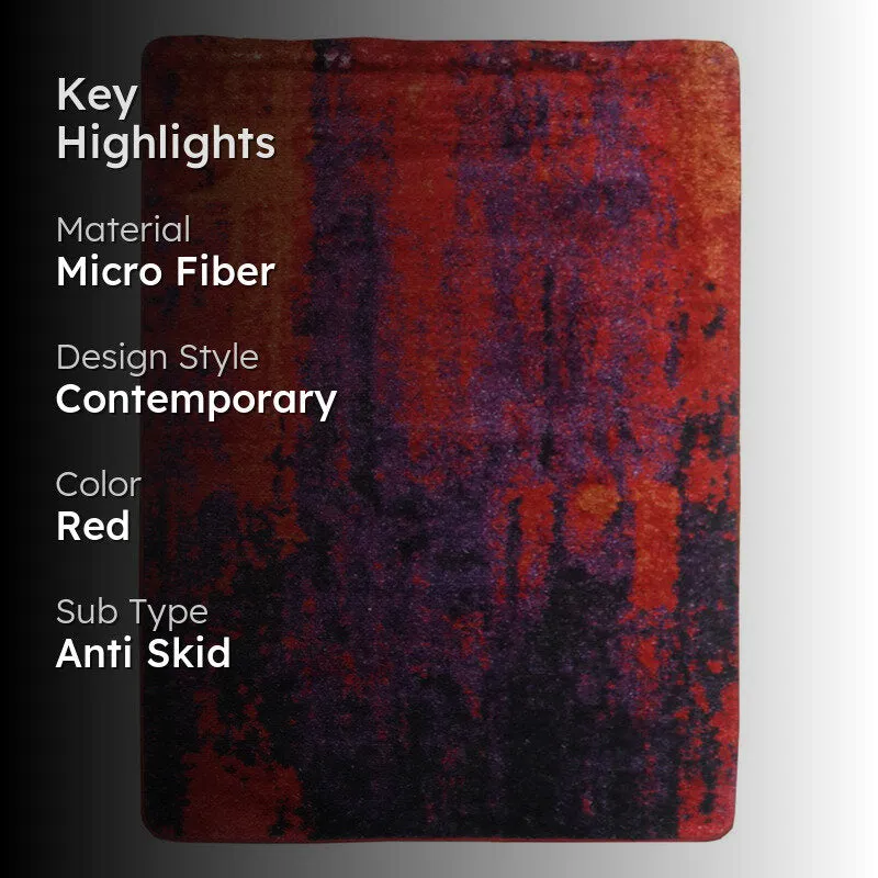 Clyros Abstract Micro Fiber Area Rug - Red media 2