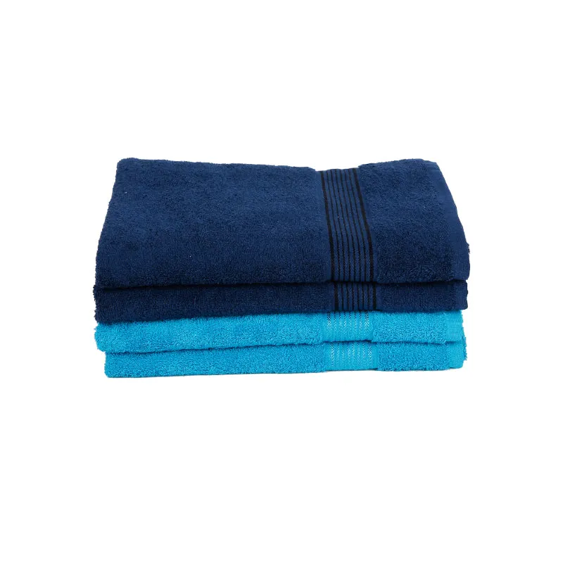 Bodil Bath Towel (Navy Blue & Light Blue) - Set Of Four media 4
