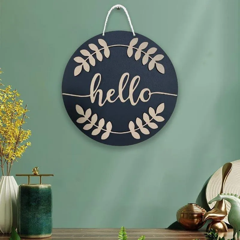 Hello There MDF Round Wall Accent media 1