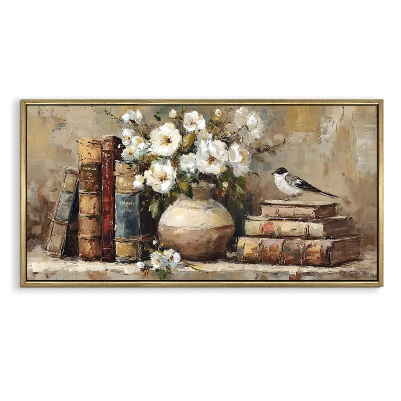 Rustic Table Canvas Wall Painting With Frame media 3