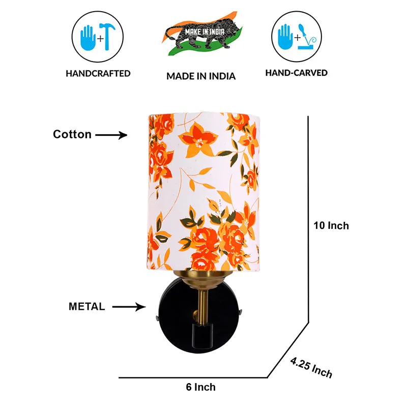 Garden Lights Curve Steel & Cotton Wall Lamp - Orange media 6