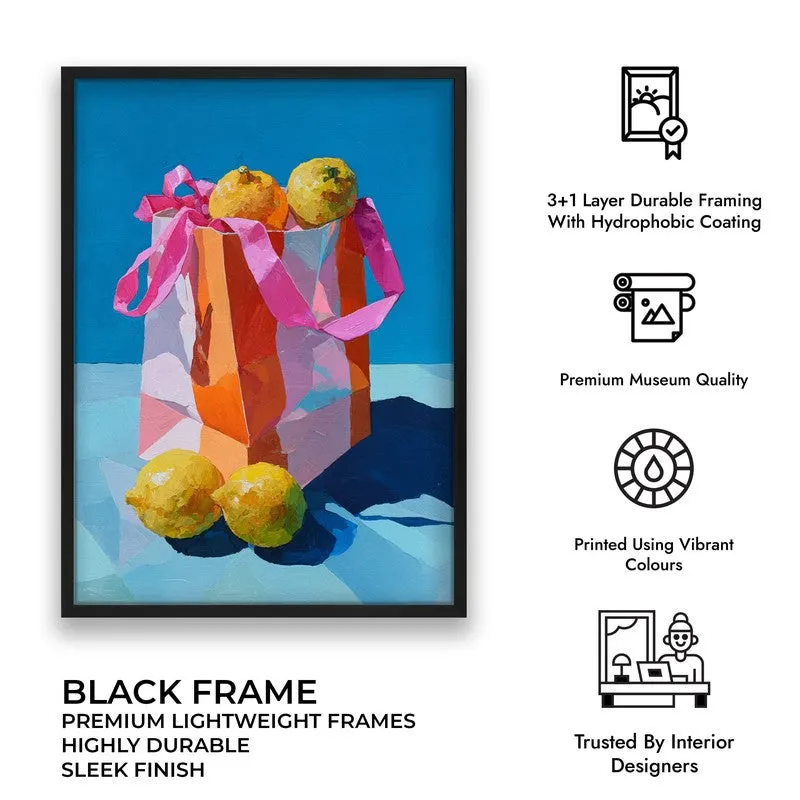 Citrus Canvas Canvas Wall Painting - Black Frame media 9