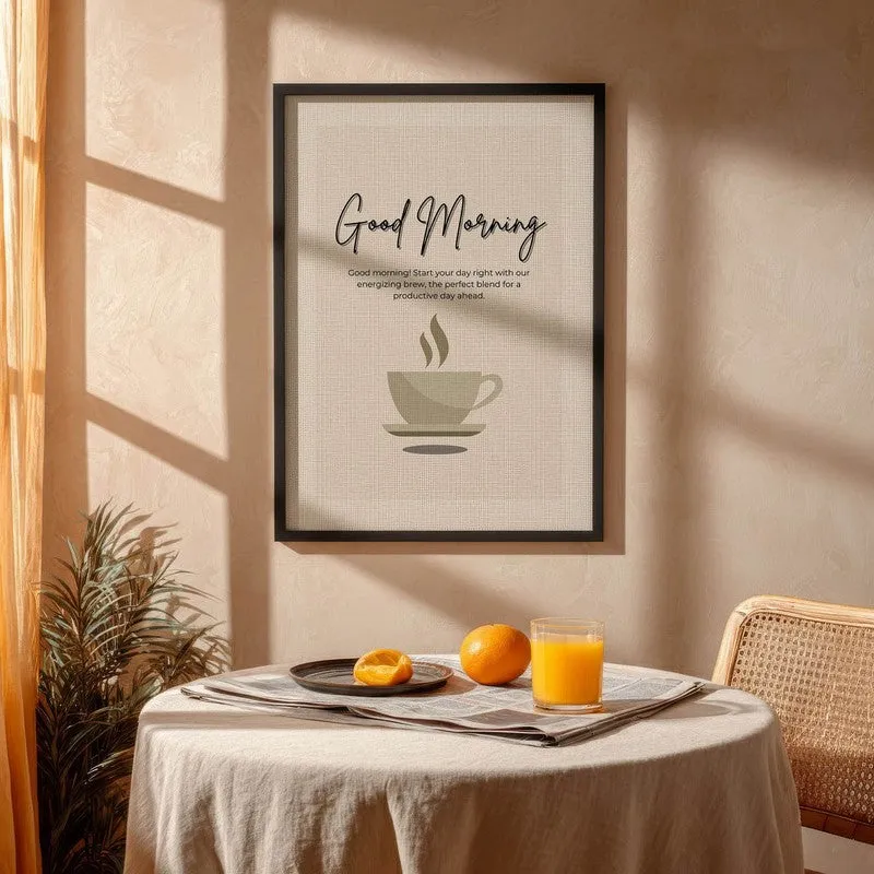 MorningBrew Archival Canvas Wall Art - Black media 4