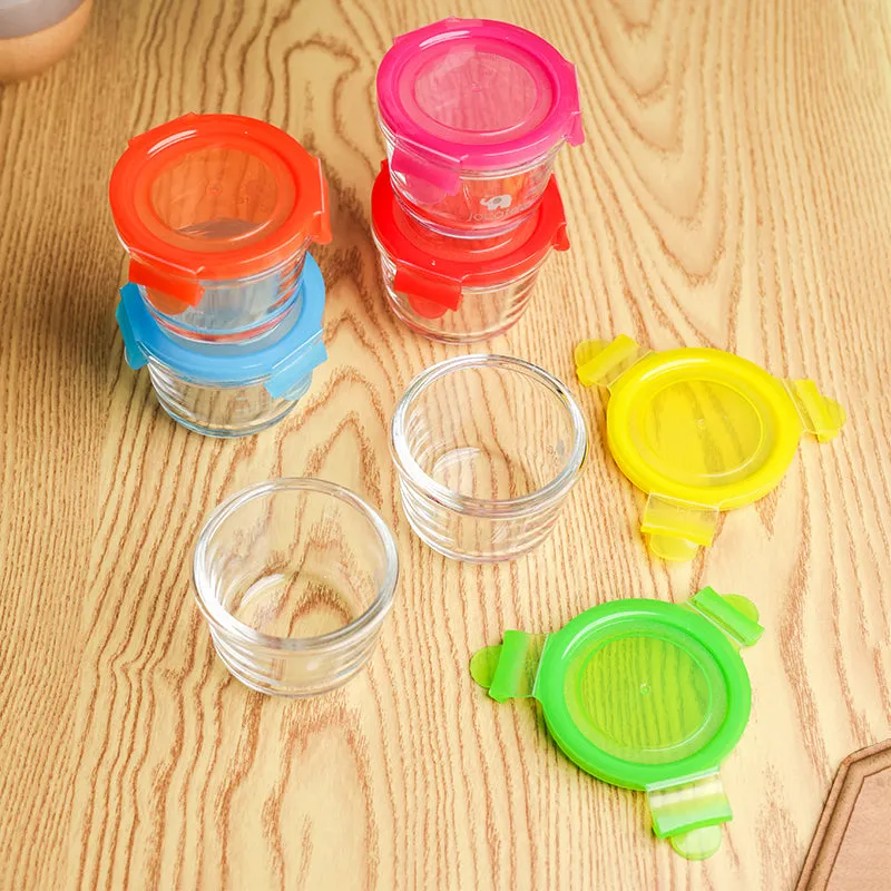 Zyra Glass Storage Container(120 mL Each) - Set Of Six media 6