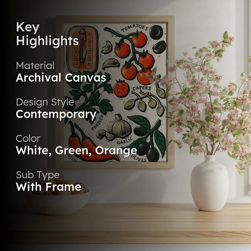 Flavour & Story Archival Canvas Wall Art - Brown media 2