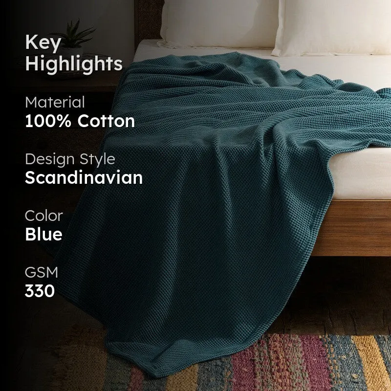 Soothara Cotton Blankets - Teal media 2