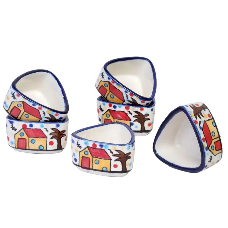 Bowlva Ceramic Dip Bowls (Multicolor ,50 mL Each) - Set Of Six media 4