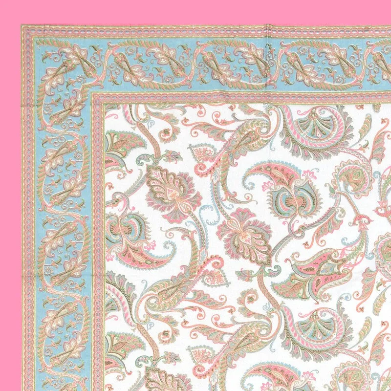 Bloom Cotton Bedsheet (White,Pink) - 180 GSM media 7