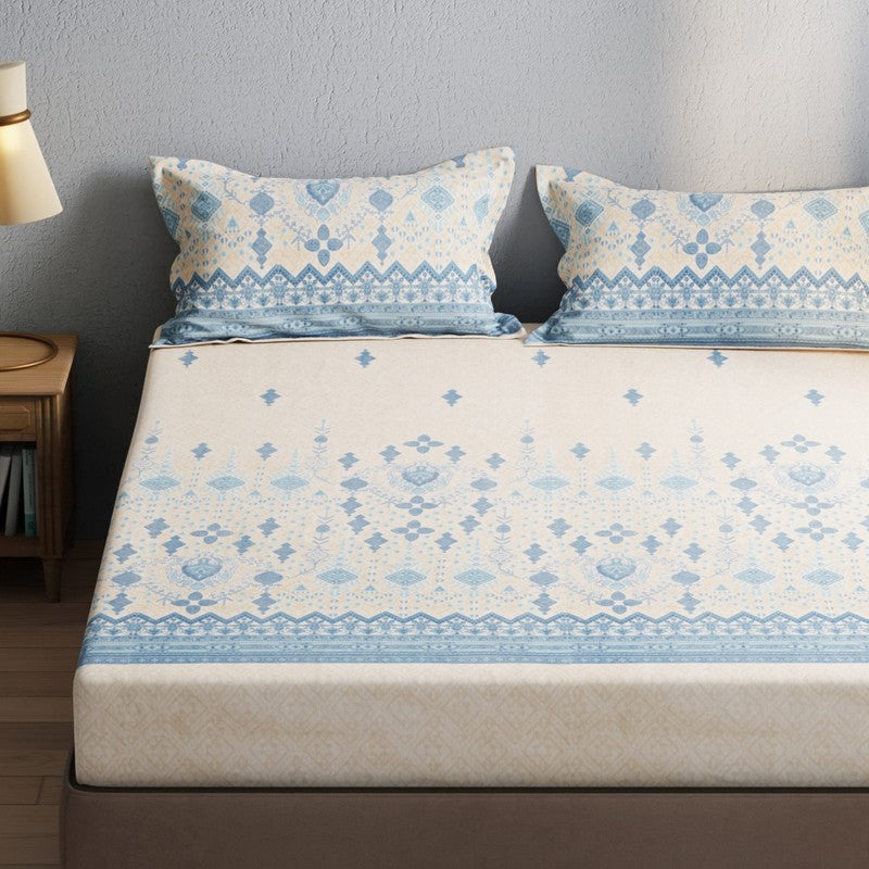 Elvric Bedsheet (Blue) - 115 GSM media 4