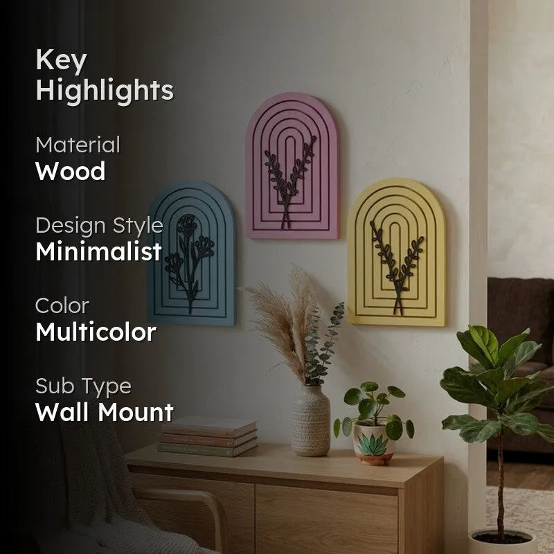 Florenza Wooden Wall Accent - Set of Three media 2