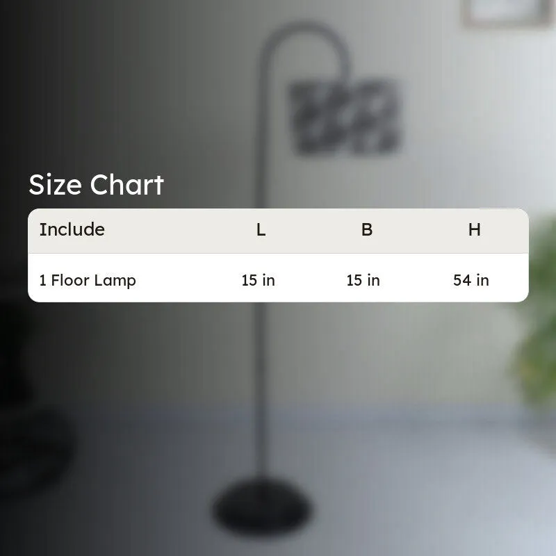Filigree Printed Arched Floor Lamp media 6