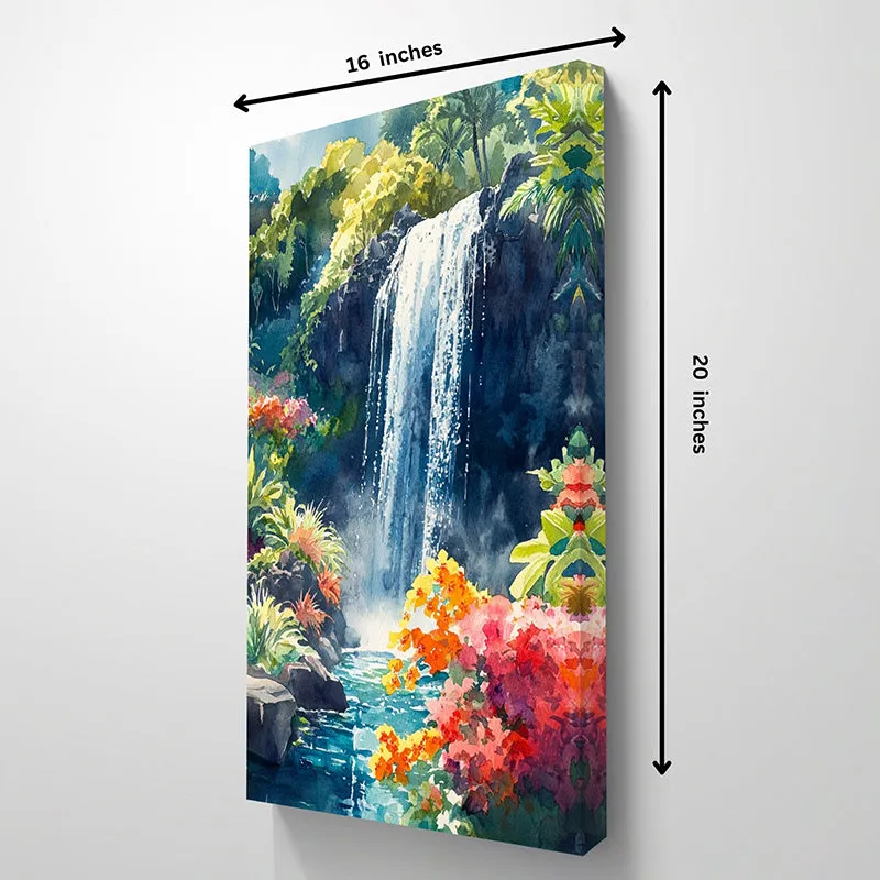 Forest Cascades Canvas Wall Painting media 5