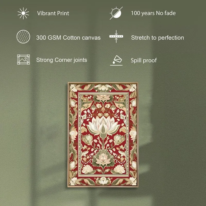 Sitaron ki Phool Canvas Traditional Wall Art With Frame media 3
