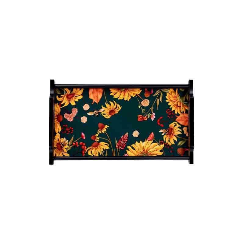 Floral Bliss Green Wooden Trays media 4