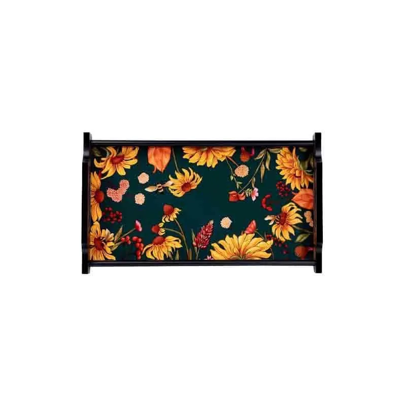 Floral Bliss Green Wooden Trays media 4