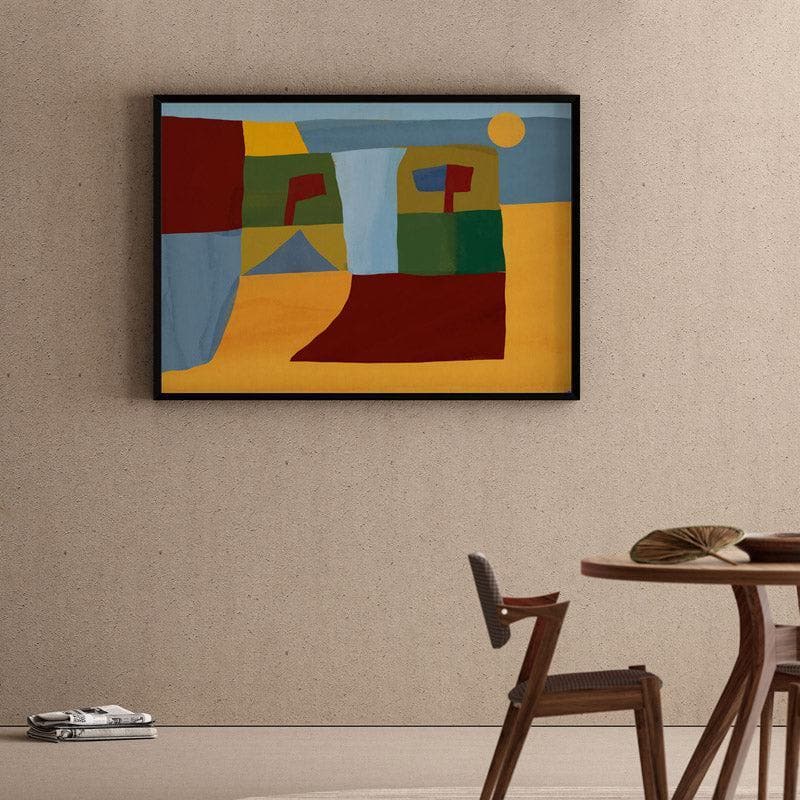 By The Sea Canvas Wall Painting - Black Frame