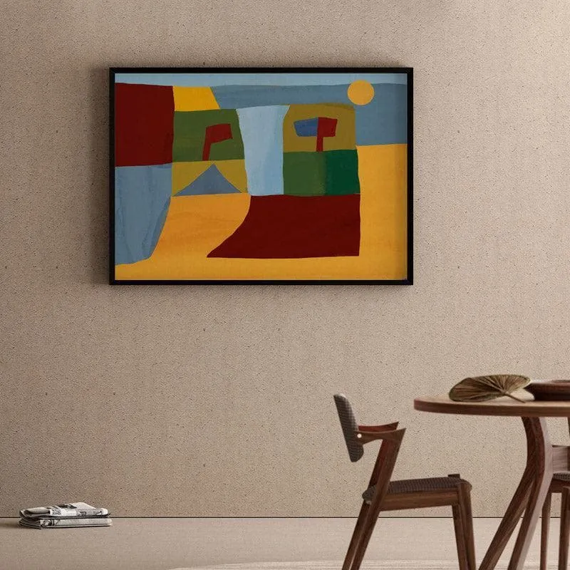 By The Sea Canvas Wall Painting - Black Frame media 1