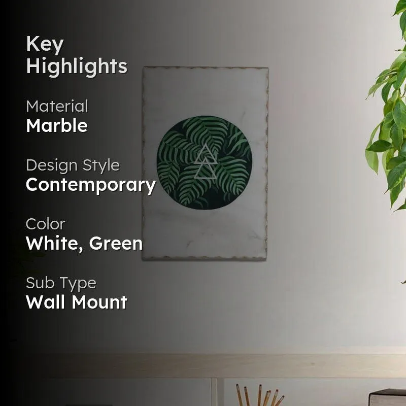 Tranquil Treat Hand Painted Marble Wall Accent media 2