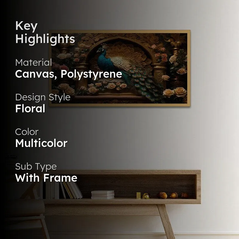 Mayoora Palace Wall Painting With Frame media 2