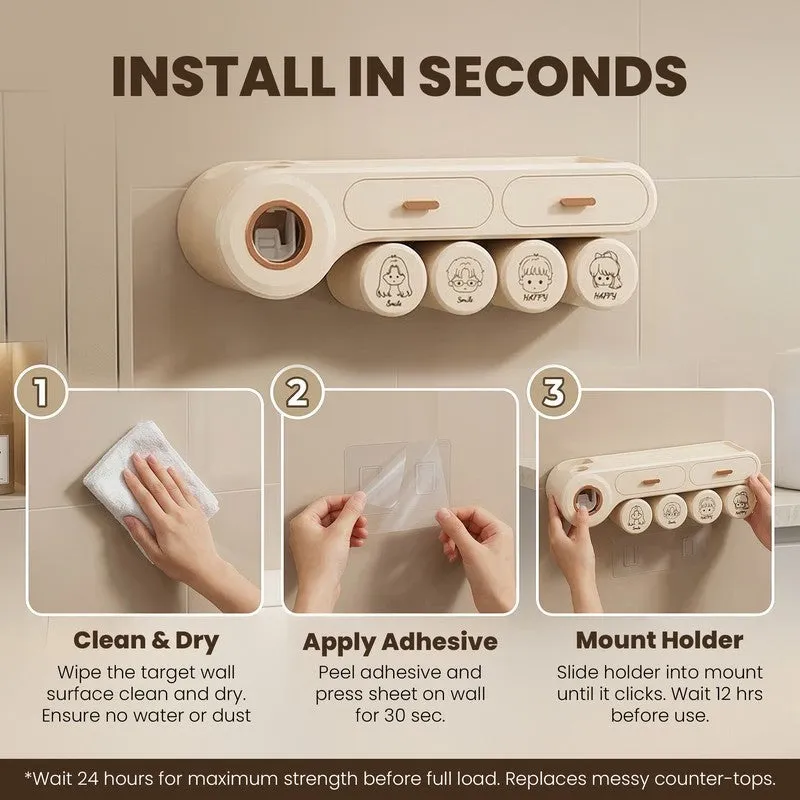 Rioware Bath Nest Plastic Bathroom Set - Beige media 8